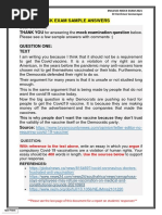 Eng1503 Mock Exam Sample Answers: THANK YOU For Answering The Mock Examination Question Below