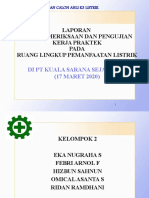 Laporan Hasil Pemeriksaan Dan Pengujian Kerja Praktek Pada Ruang Lingkup Pemanfaatan Listrik