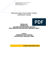 Rencana Kerja Dan Syarat-Syarat (Spesifikasi Teknik)