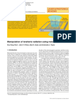 Manipulation of Terahertz Radiation Using Metamaterials