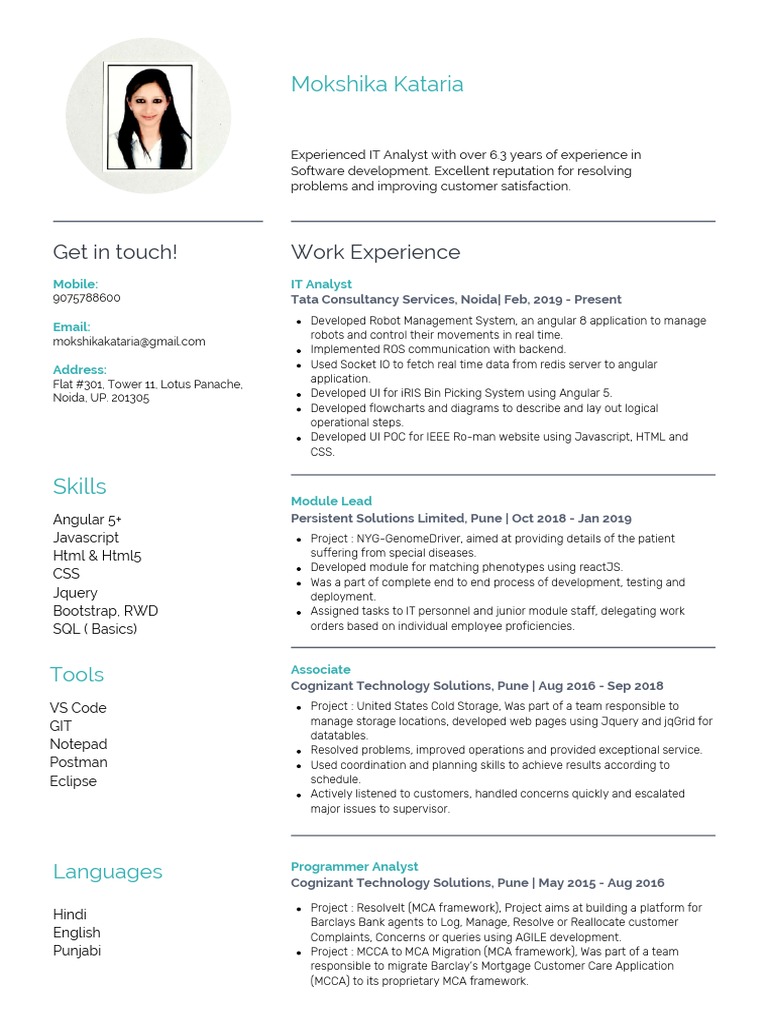 Mokshika Kataria: Get in Touch! Work Experience | PDF | J Query ...