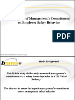 The Impact of Management's Commitment On Employee Safety Behavior