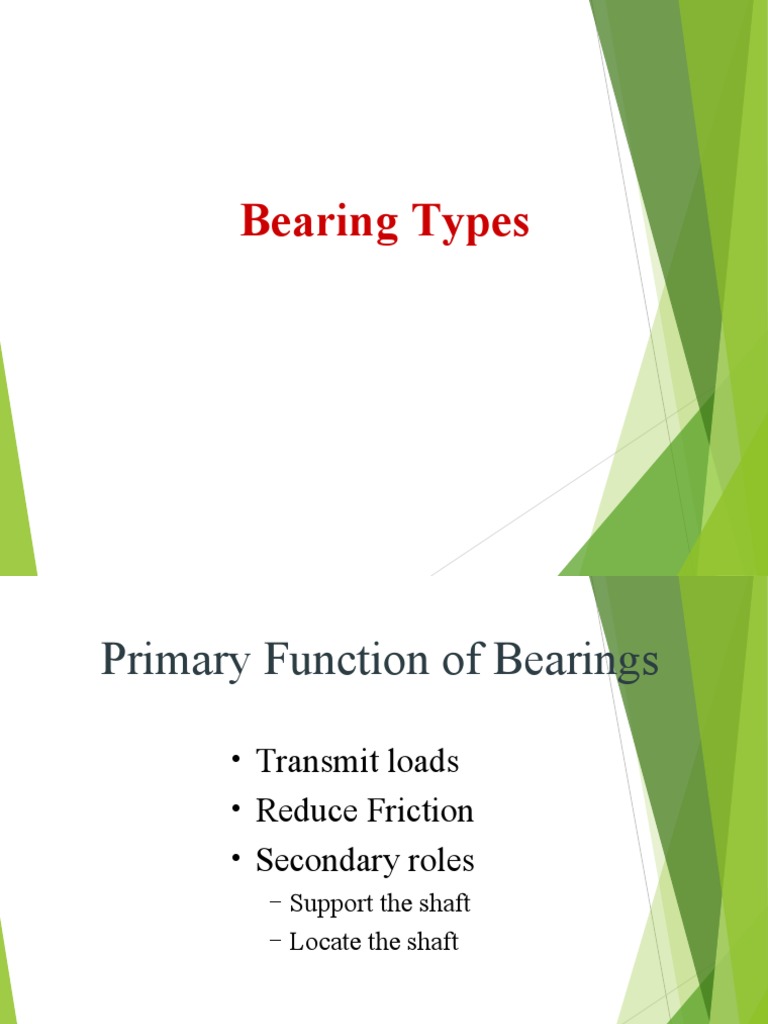 Bearing Types PDF Bearing (Mechanical) Physical Sciences