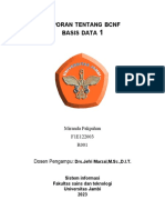 Laporan Tentang BCNF Basis Data: Miranda Pakpahan F1E122003 R001 Dosen Pengampu