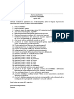 Prueba de Diagnostica Auditoria Financiera 2022-II