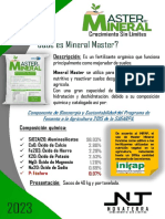 Descripción:: Mineral Master Se Utiliza para Potencializar El Aporte