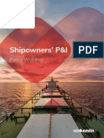 MSAmlin Shipowners P&IPolicy 2022