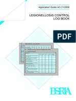 Legionellosis Control Log Book (Withdrawn) - Sample