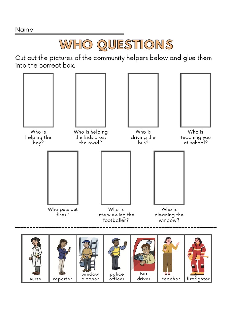 Community Helpers Worksheet | PDF