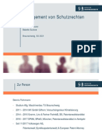 Management Von Schutzrechten: Dennis Fuhrmann Babette Suckow Braunschweig, SS 2021