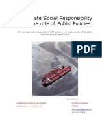 Corporate Social Responsibility and The Role of Public Policies