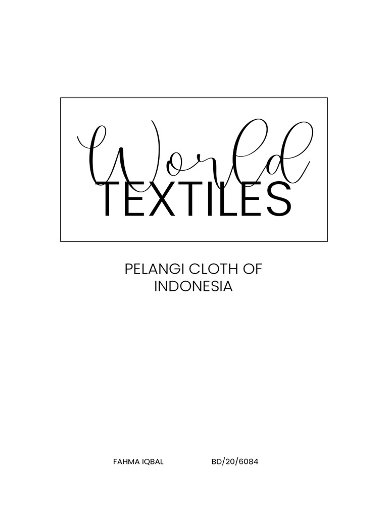 Pelangi Pdf Textiles Indonesia