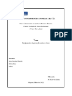 Equipamentos de proteção contra riscos no trabalho