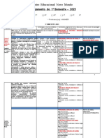 Centro Educacional Novo Mundo: Planejamento Do 1º Semestre - 2023