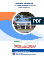 Tribhuvan University FDP on Research Analytics