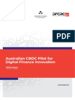 RBA CDBC Pilot For Digital Finance Innovation