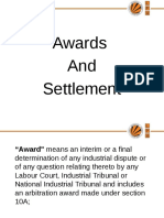 Awards and Settlement
