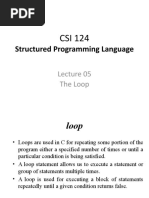 Structured Programming Language: The Loop