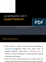 Coase Theorum: Law and Economics - Unit-III