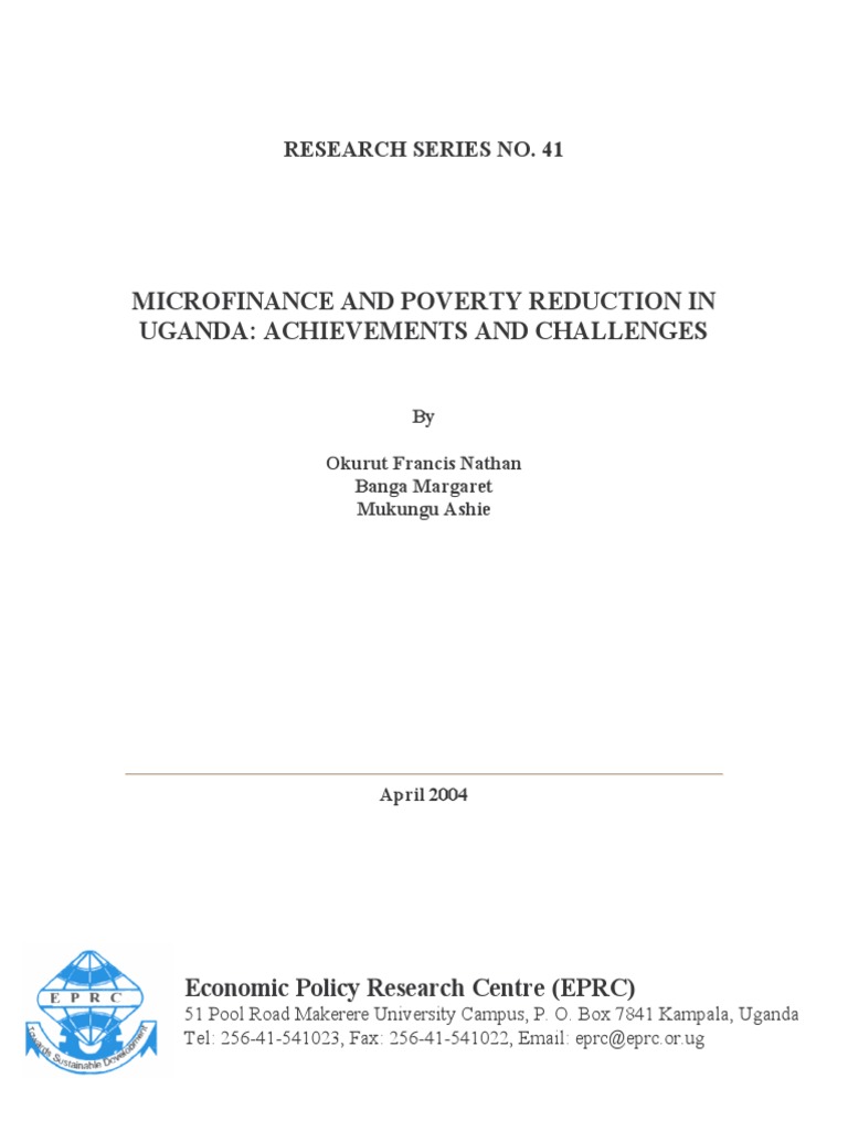 MFG en Paper Microfinance and Poverty Reduction in Uganda Achievements and Challenges Apr 2004