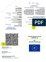 Certificazione Verde COVID-19 EU COVID Certificate: Klymak Yurii