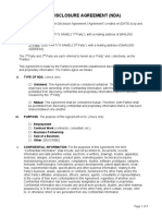 Non Disclosure Agreement Template - Docx - 0