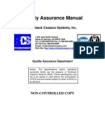 Quality Assurance Manual: Rohrback Cosasco Systems, Inc