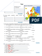 Numele Și Prenumele: Clasa:: Europa - Harta Politică