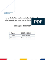 Jurys - DAES I & II - 2022-2023-1 - Français Oral - Consignes (Mise À Jour Du 20-09-2022) (Ressource 17278)