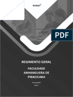 Regimento Geral: Faculdade Anhanguera de Piracicaba
