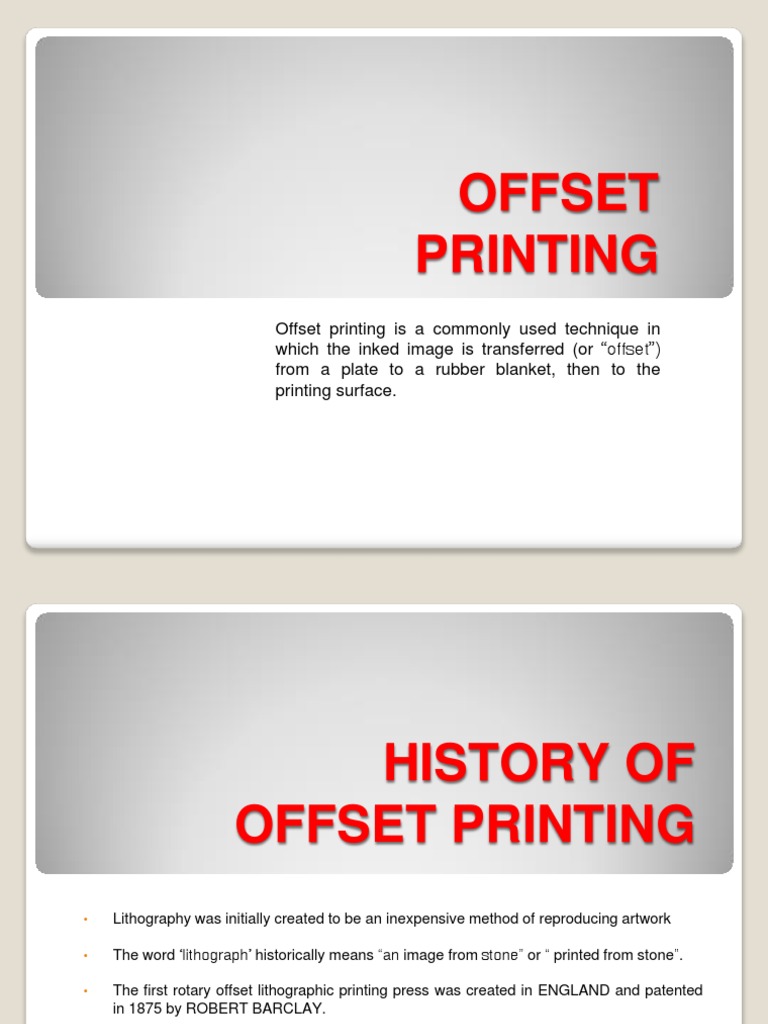 Offset Printing | PDF | Home & Garden