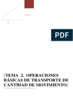 Tema 2 Operaciones Básicas de Transporte de Cantidad de Movimiento