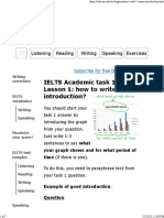 IELTS Writing task 1 how to write introduction