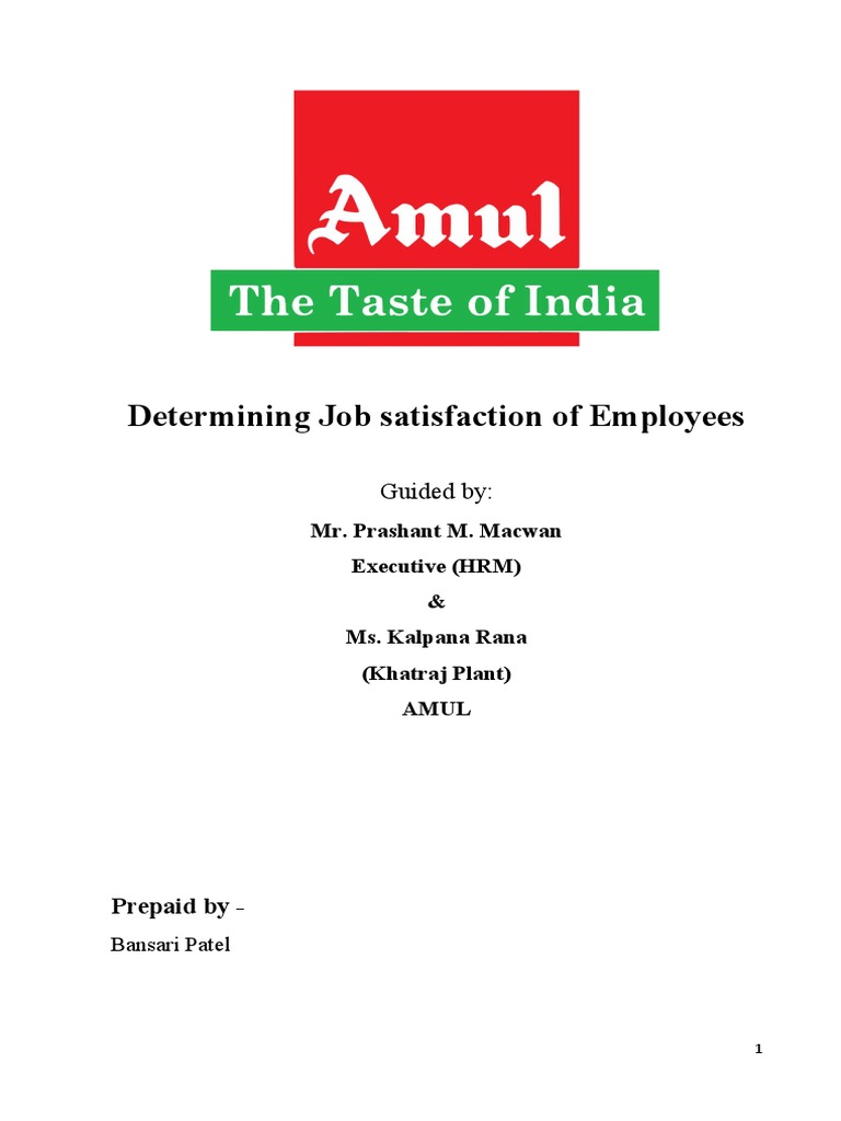 AMUL Project | PDF | Dairy | Dairy Products