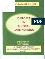 Diploma in Critical Care Nursing Program Guide