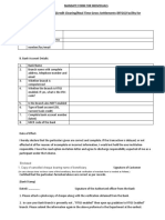 Mandate Form For Individuals