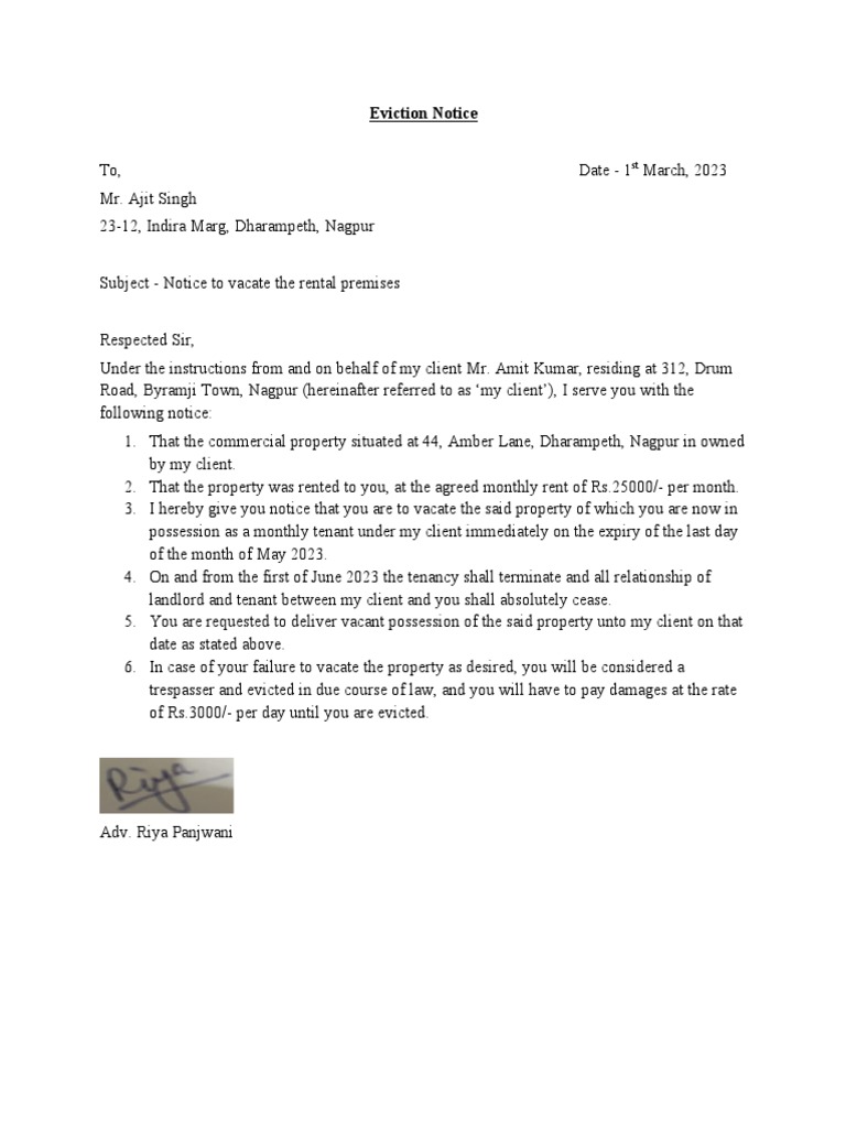Eviction Notice PDF