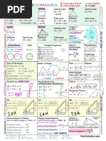 Geometry Cheat Sheet Overview | PDF | Area | Triangle