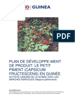 Plan de Développe-Ment de Produit: Le Petit Piment (Capsicum Fructescens) en Guinée