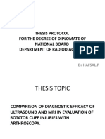 Thesis Protocol For The Degree of Diplomate of National Board Department of Radiodiagnosis