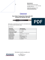 Jenway 027900 Ultra-Pure Water Conductivity Probe Data Sheet