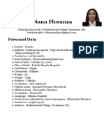 Diana Floranza: Personal Data