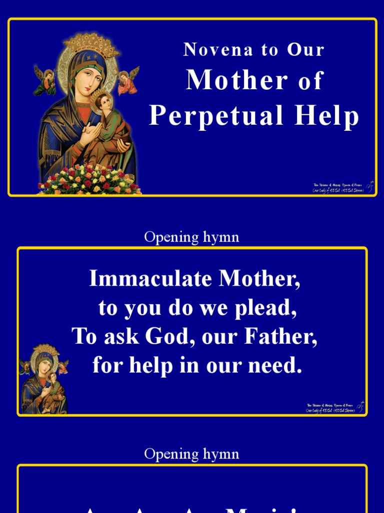 Novena to Our Mother of Perpetual Help | PDF | Prayer | Jesus