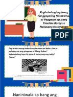 Pagbabahagi NG Isang Pangyayaring Nasaksihan at Paggawa NG Isang Timeline Batay Sa Nabasang Kasaysayan