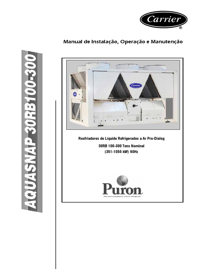 Carrier 30RBA Manual Instalação PDF Engenharia Elétrica