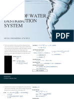 Design of Water Distribution System - Sample Problems
