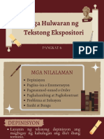 Mga Hulwaran NG Tekstong Ekspositori