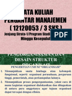 Mata Kuliah Pengantar Manajemen (12120053 / 3 SKS) : Jenjang Strata-1/Program Studi Manajemen