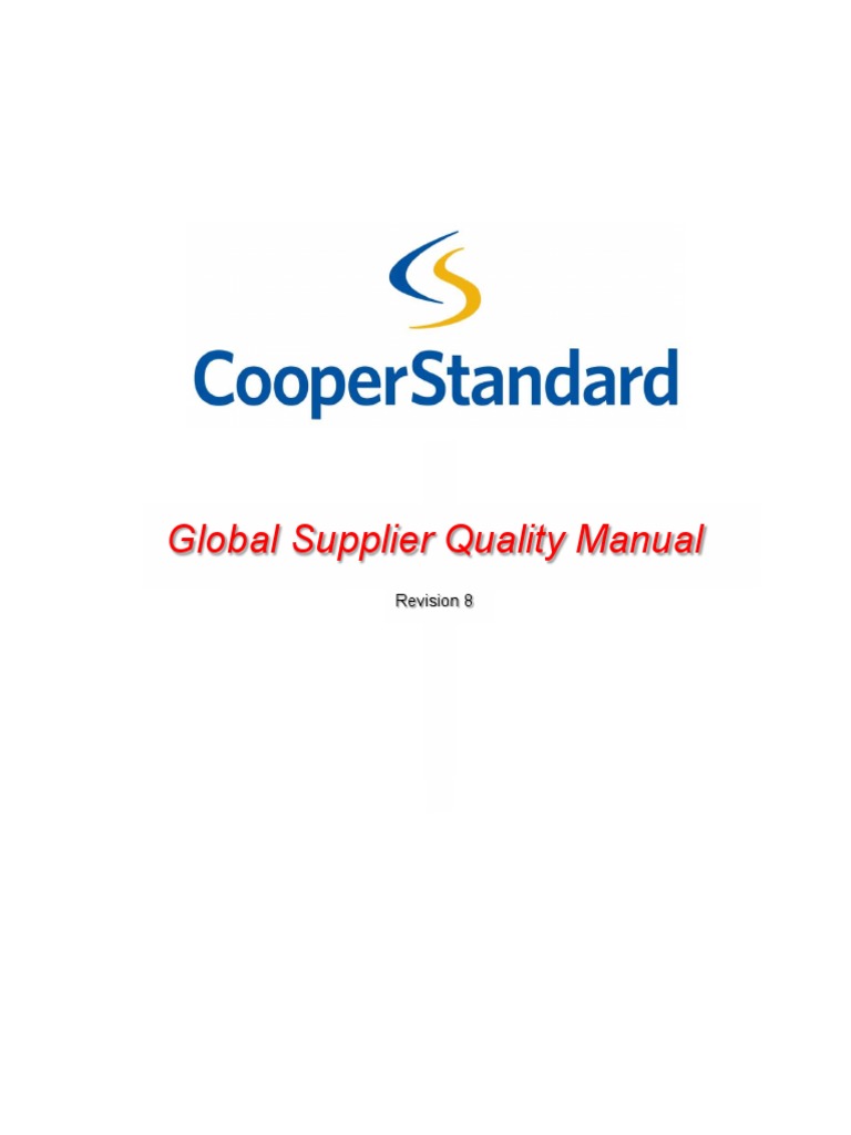 Global Supplier Quality Manual 02182020 PDF Iso 9000 Supply Chain