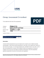Group Assessment Coversheet: Indicate Yes No